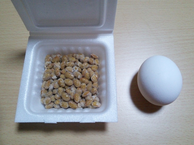 卵と納豆